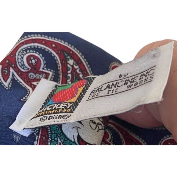 Disney Balancine Inc. The Tie Works Mickey Mouse Navy Blue Neck Tie 54" - Picture 5 of 5